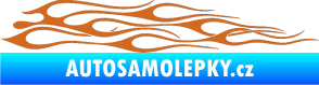 Samolepka Plameny 003 oříšková