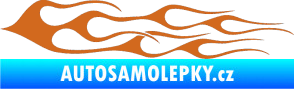 Samolepka Plameny 028 oříšková