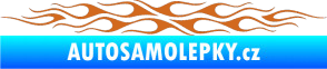 Samolepka Plameny 085 oříšková