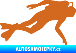 Samolepka Potápěč 002 pravá oříšková