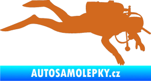 Samolepka Potápěč 003 pravá oříšková