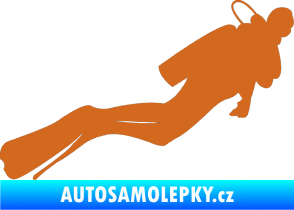 Samolepka Potápěč 005 pravá oříšková