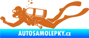 Samolepka Potápěč 011 levá oříšková