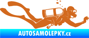 Samolepka Potápěč 011 pravá oříšková