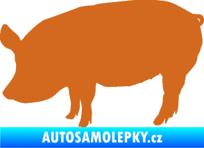 Samolepka Prase 001 levá oříšková
