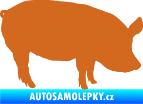 Samolepka Prase 001 pravá oříšková