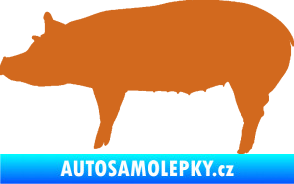 Samolepka Prase 002 levá oříšková