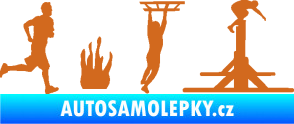 Samolepka Překážkové závody 001 pravá OCR oříšková