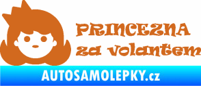 Samolepka Princezna za volantem oříšková