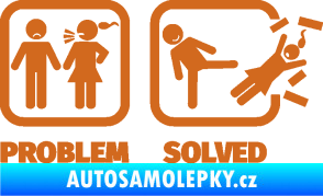 Samolepka Problem? Solved 001 oříšková