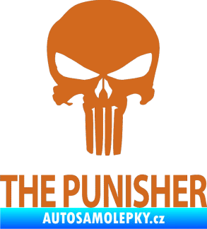 Samolepka Punisher 002 s nápisem oříšková