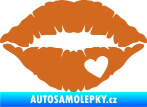 Samolepka Pusa 004 se srdíčkem pravá oříšková