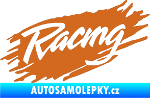 Samolepka Racing 002 oříšková