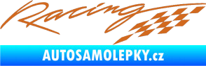 Samolepka Racing sachovnice oříšková