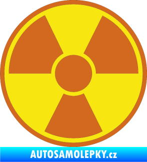 Samolepka Radioactive barevný oříšková