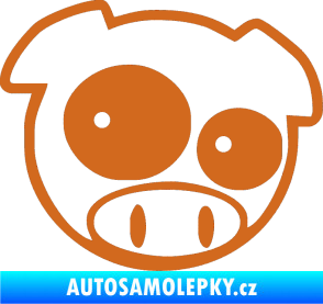 Samolepka Rally pig 001 pravá oříšková