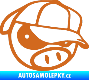 Samolepka Rally pig 003 pravá oříšková