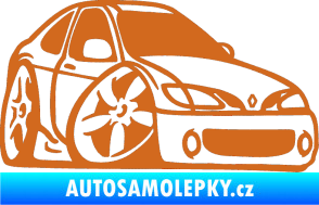 Samolepka Renault Megane karikatura pravá oříšková