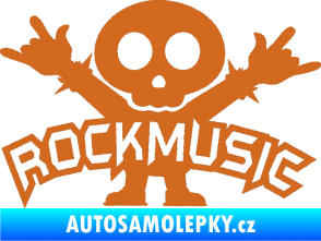 Samolepka Rock music fanda oříšková