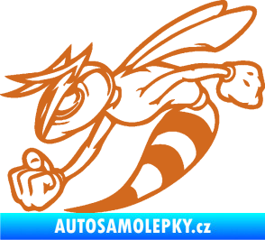 Samolepka Rozzuřená vosa 001 levá oříšková