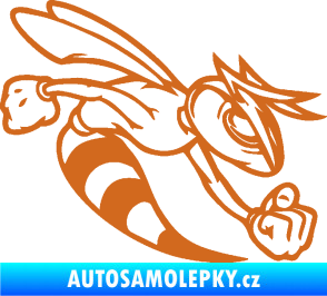 Samolepka Rozzuřená vosa 001 pravá oříšková