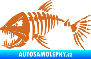 Samolepka Ryba kostra 005 levá oříšková