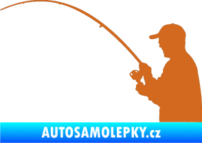 Samolepka Rybář 001 levá oříšková