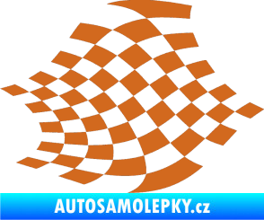 Samolepka Šachovnice 031 oříšková