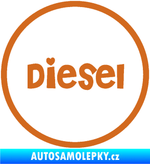 Samolepka Samolepka na víčko od nádrže 007 diesel oříšková