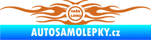 Samolepka Samolepka na zadní sklo plameny se znakem oříšková