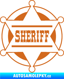 Samolepka Sheriff 004 oříšková