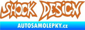 Samolepka Shock design oříšková