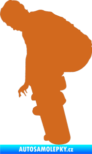 Samolepka Skateboard 003 levá oříšková