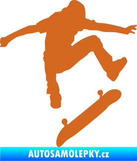 Samolepka Skateboard 005 pravá oříšková
