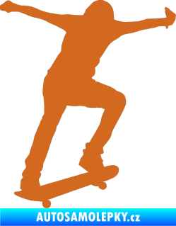 Samolepka Skateboard 006 pravá oříšková