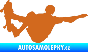 Samolepka Skateboard 007 pravá oříšková