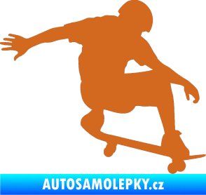 Samolepka Skateboard 012 pravá oříšková