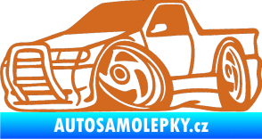 Samolepka Škoda Felicia korba karikatura levá oříšková