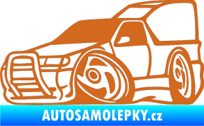 Samolepka Škoda Felicia pickup karikatura levá oříšková