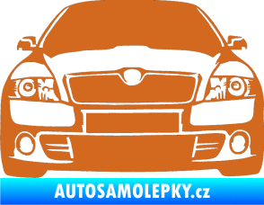 Samolepka Škoda Octavia 2 karikatura  oříšková