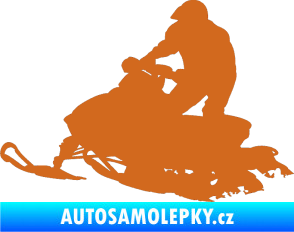 Samolepka Sněžný skútr 001 levá oříšková