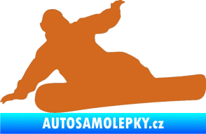 Samolepka Snowboard 001 levá oříšková
