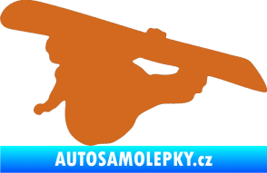 Samolepka Snowboard 007 levá oříšková