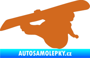 Samolepka Snowboard 007 pravá oříšková