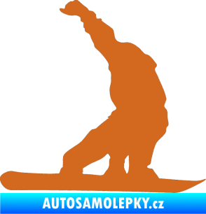 Samolepka Snowboard 011 pravá oříšková