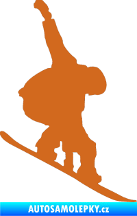 Samolepka Snowboard 018 pravá oříšková