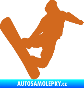 Samolepka Snowboard 020 pravá oříšková