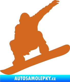 Samolepka Snowboard 021 levá oříšková