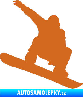 Samolepka Snowboard 021 pravá oříšková