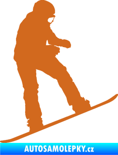 Samolepka Snowboard 030 pravá oříšková